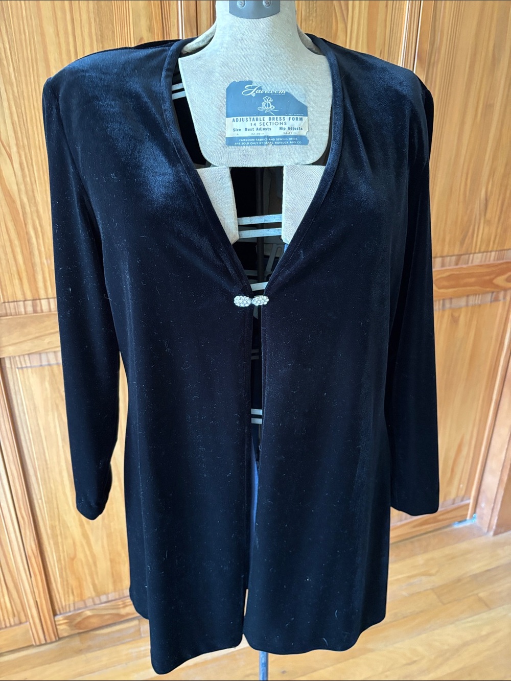 Black velvet evening jacket